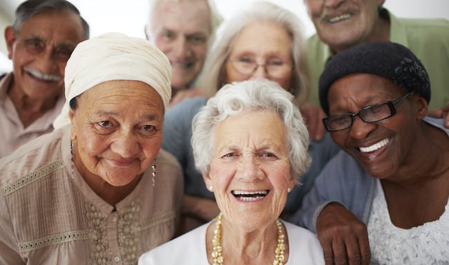 Homepage small ad with seniors smiling